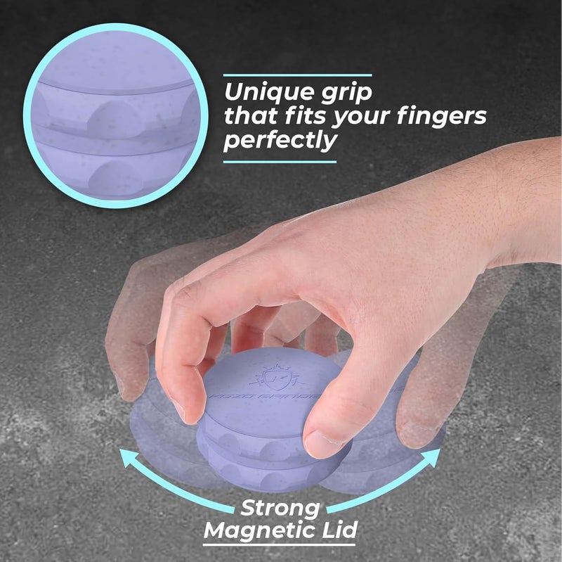 KOZO 2.5" Grinder 2-Piece Strong Grip (Blue) - Image 3